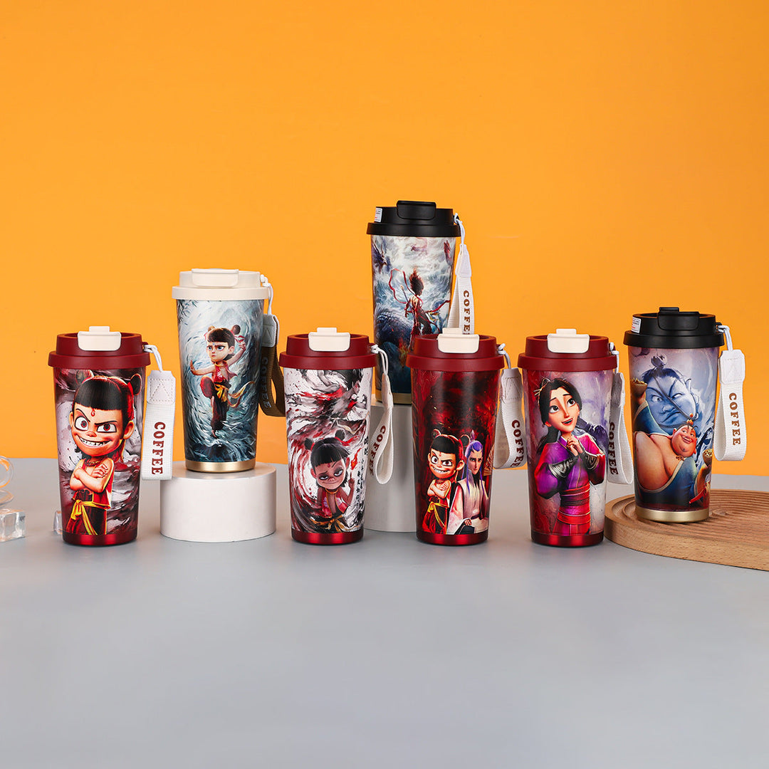 Women's Thermal Mug with Fiery Design Kalsten