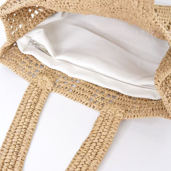 Braided Tote Bag Made of Natural Material Kalsten