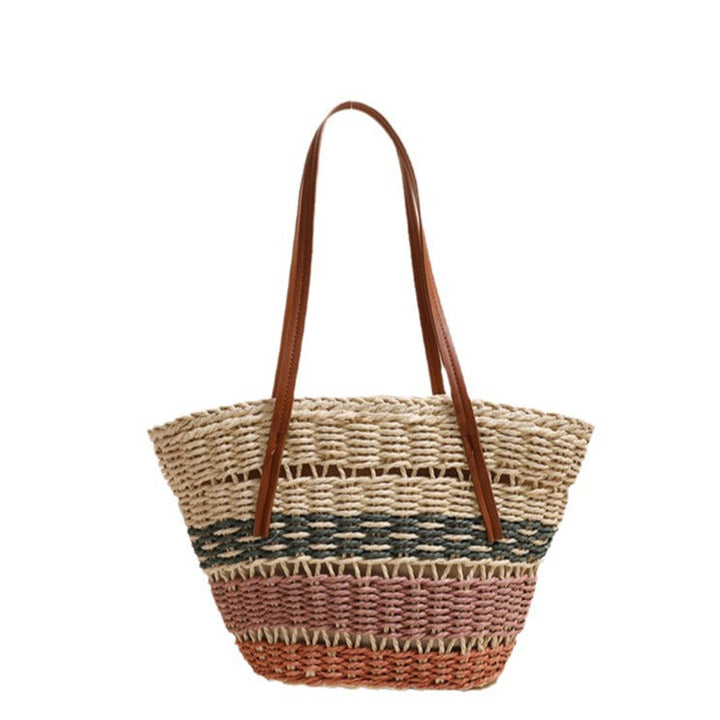 Stylish basket bag with sturdy leather handles Kalsten