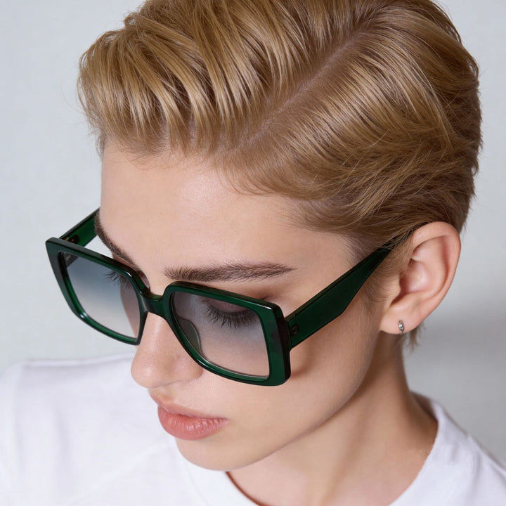 Women's modern square sunglasses with mirrored lenses Kalsten