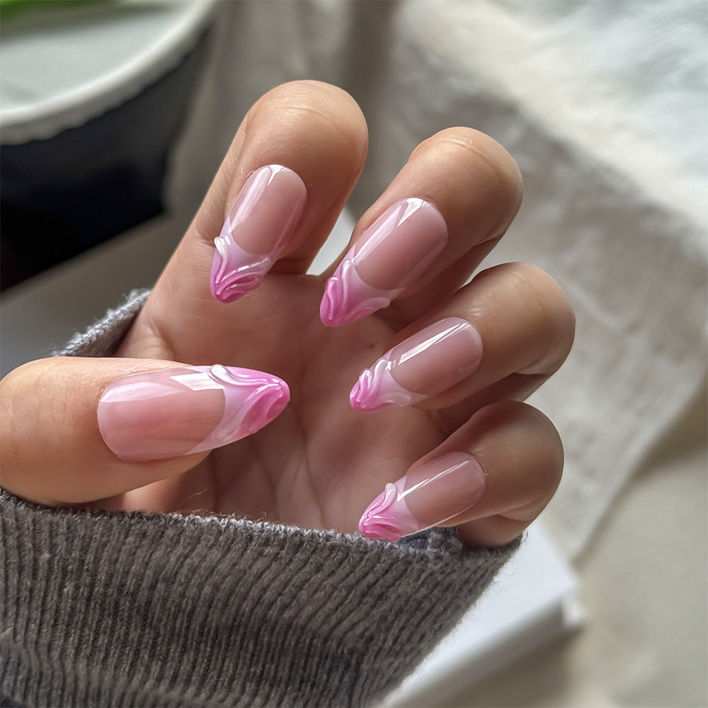 Elegant Artistic Floral Press-On Nail Set Kalsten