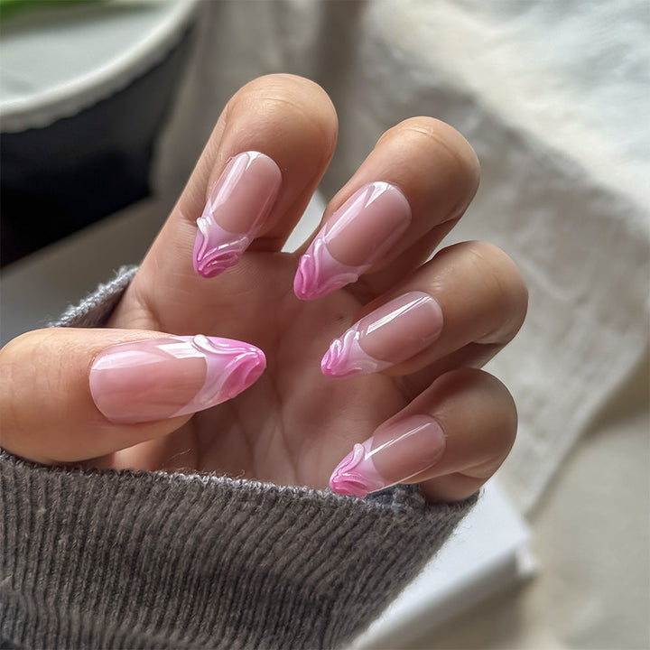 Elegant Artistic Floral Press-On Nail Set Kalsten