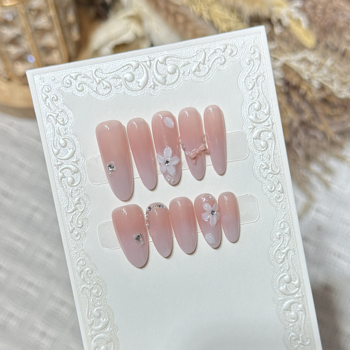 Floral Press-On Nail Art Set Acalora