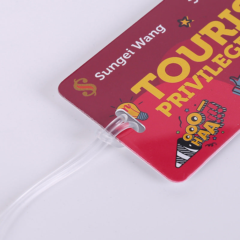 durable PVC luggage tag set with transparent loop Kalsten