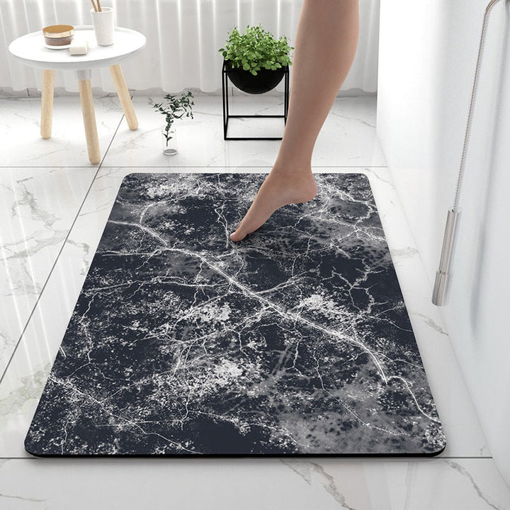 Soft Print Abstract Marble Bath Mat Kalsten