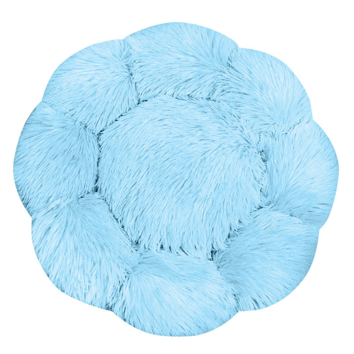 Flower-Shaped Plush Dog Bed