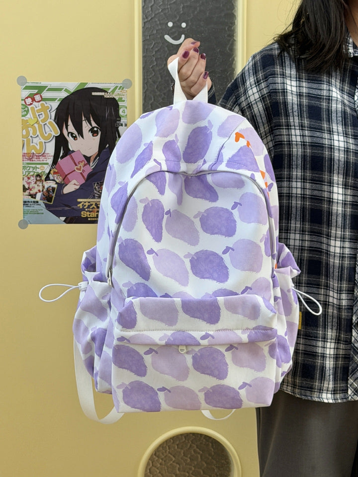 Cute Apple-Patterned School Backpack