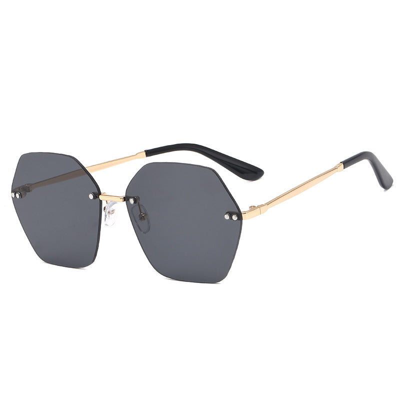Women's hexagonal sunglasses with elegant metal frame Kalsten