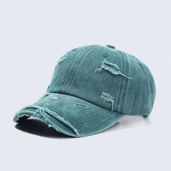 Women's washed baseball cap with destroyed look Kalsten