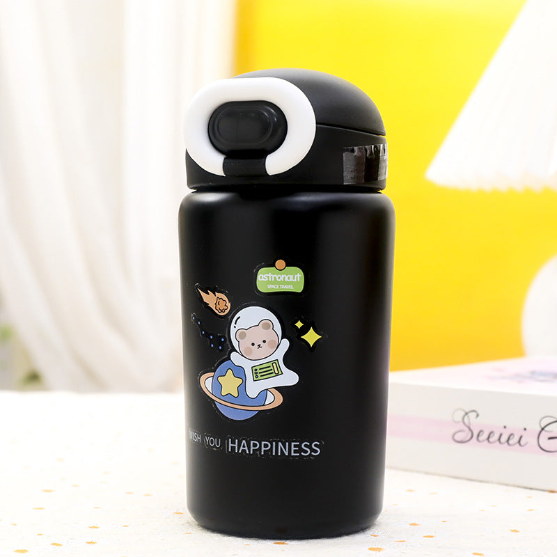 Ladies Insulated Water Bottle with Practical Push-Button Lid and Animal Motif Kalsten
