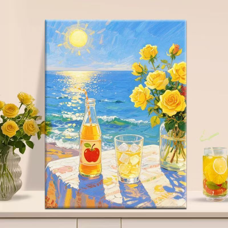 Vibrant Beach-Themed Canvas Art Kalsten