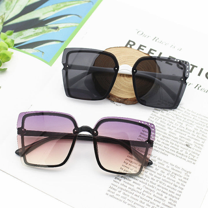 Ladies Square Sunglasses with Sparkling Frame Accents Kalsten