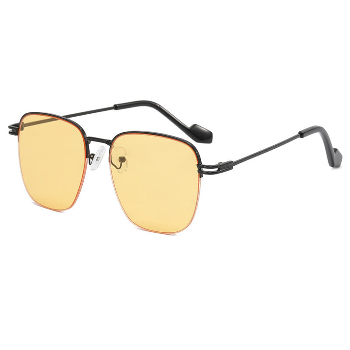 Women Designer Glasses with Square Frame and Glossy Metal Structure Kalsten