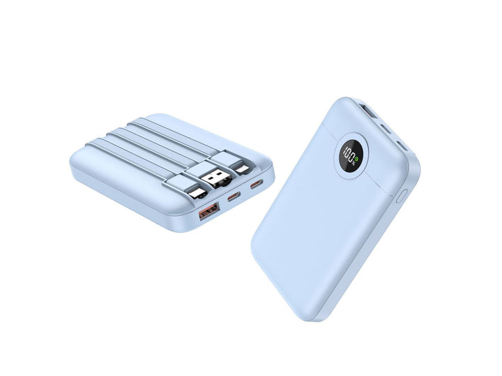 Portable power bank with intelligent cable management and LED charging status display Kalsten