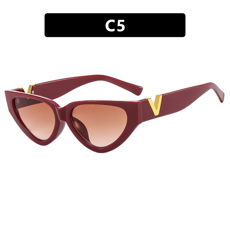 Women's Cat-Eye Sunglasses with modern stripe pattern and elegant accent Kalsten