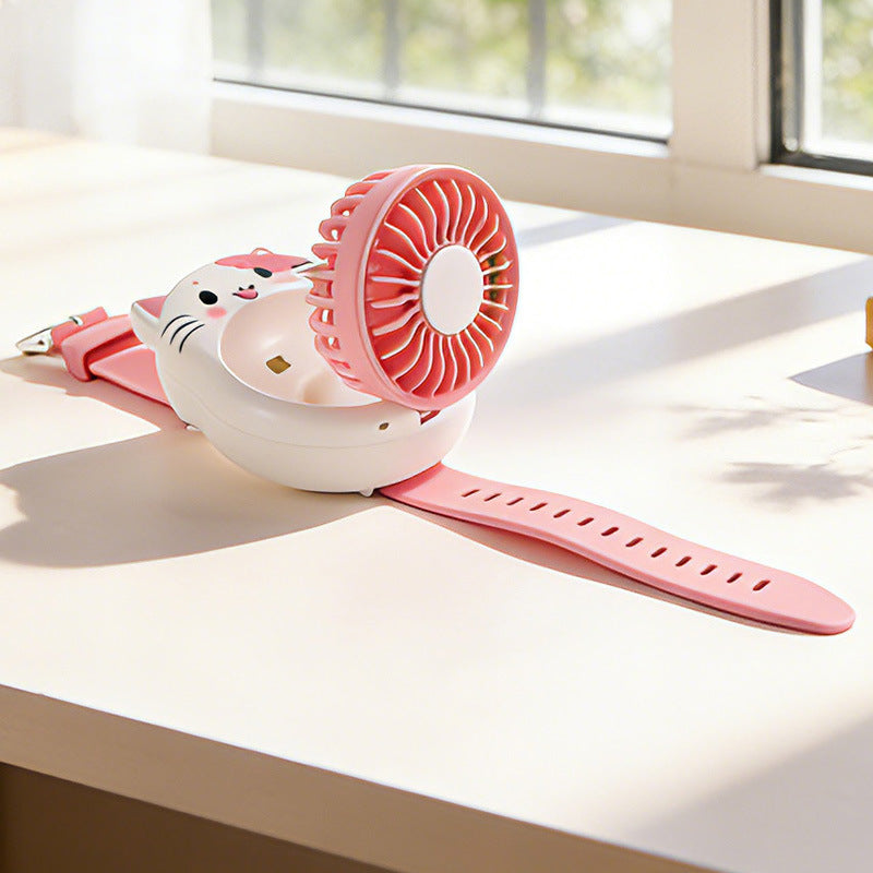 Unisex Portable Hand Fan in Cute Cat Design Kalsten