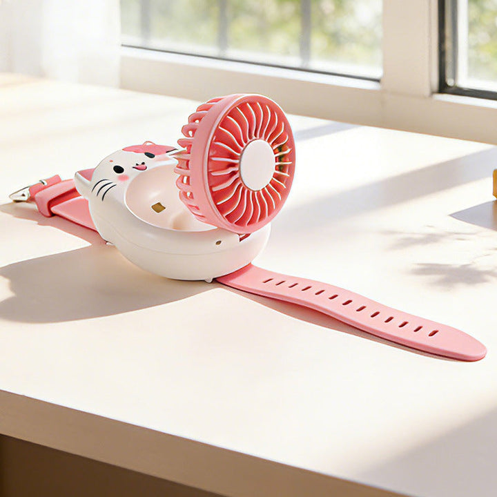 Unisex Portable Hand Fan in Cute Cat Design Kalsten
