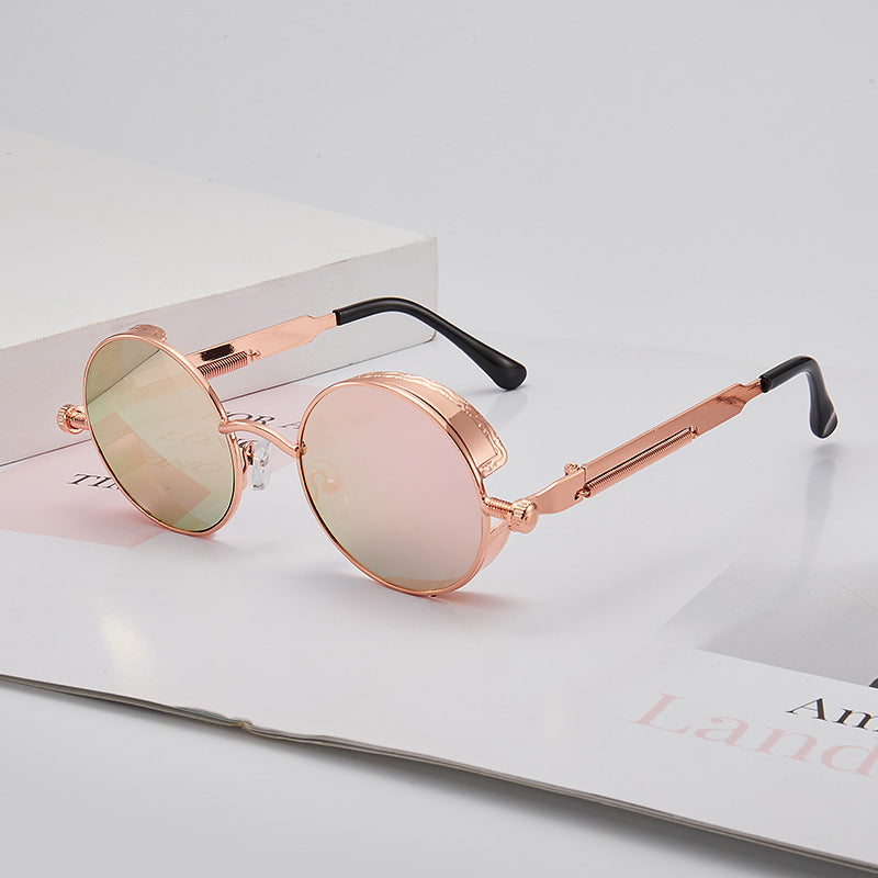 Women's retro-inspired round sunglasses with special lenses Kalsten