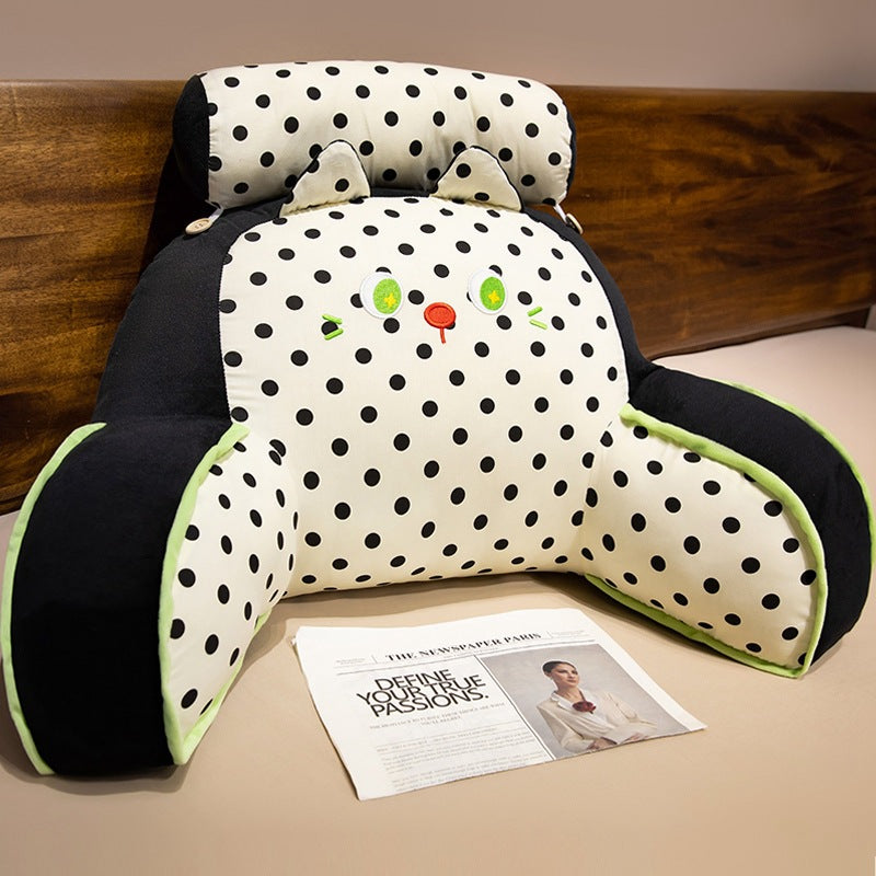 Plush back support cushion with cat design Kalsten