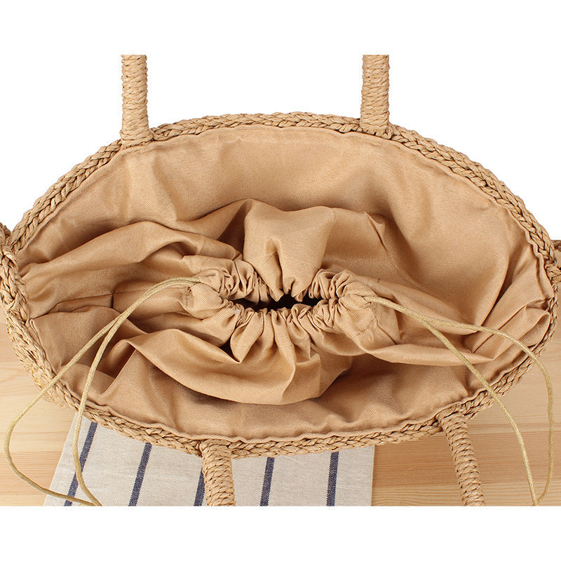 Braided tote bag with double carrying handles Kalsten