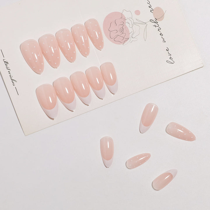 Artistic French Tip Press-On Nail Set Kalsten
