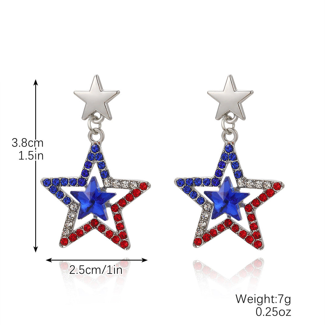 Unisex nan beaded patriotic keychain charm with MAGA letter cubes and enamel star pendant Kalsten