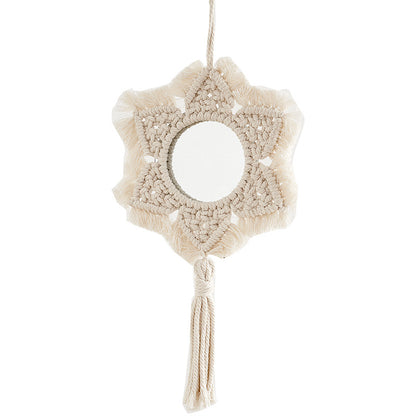 Macrame Star-Shaped Wall Mirror Acalora