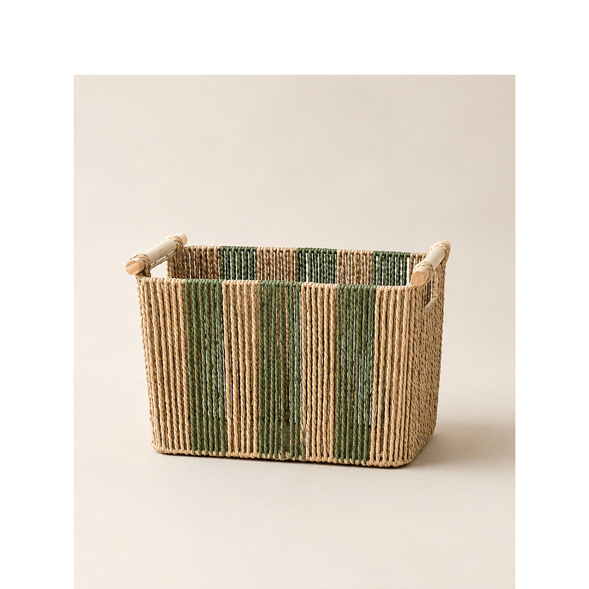 Elegant storage basket with sturdy handles Acalora