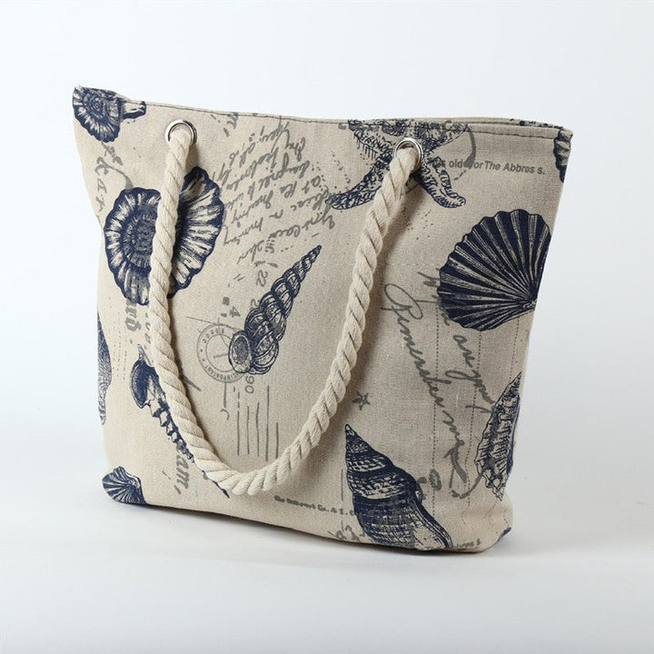 Beach bag in maritime design with sturdy rope handles Kalsten