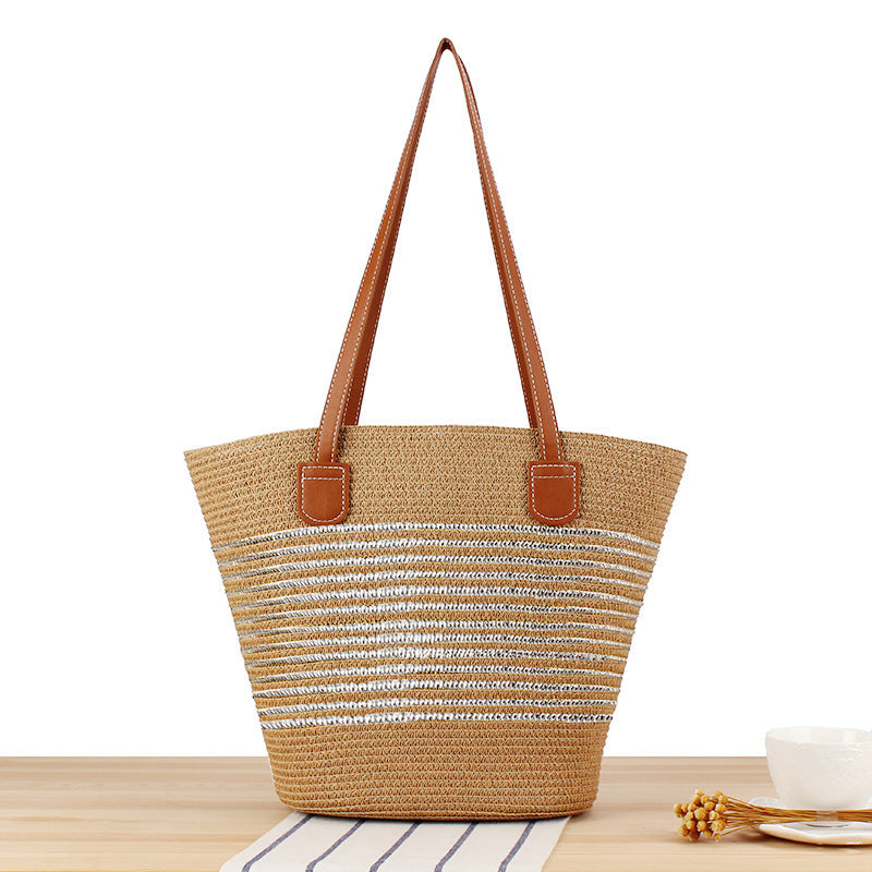 Beach bag with modern stripe design Kalsten