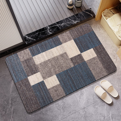 Geometric Pattern Textured Bath Mat Acalora