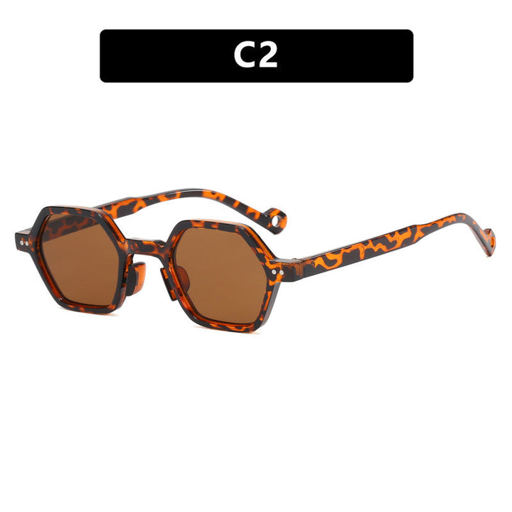 Women's hexagonal sunglasses with transparent frame Kalsten