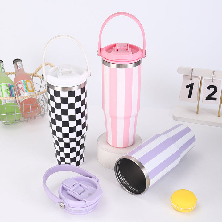 Ladies thermos cup with practical carrying handle from Kalsten