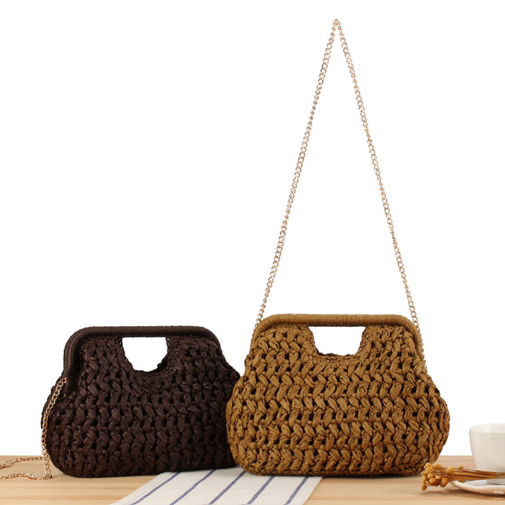 Special handbag made of natural raffia weaving Kalsten