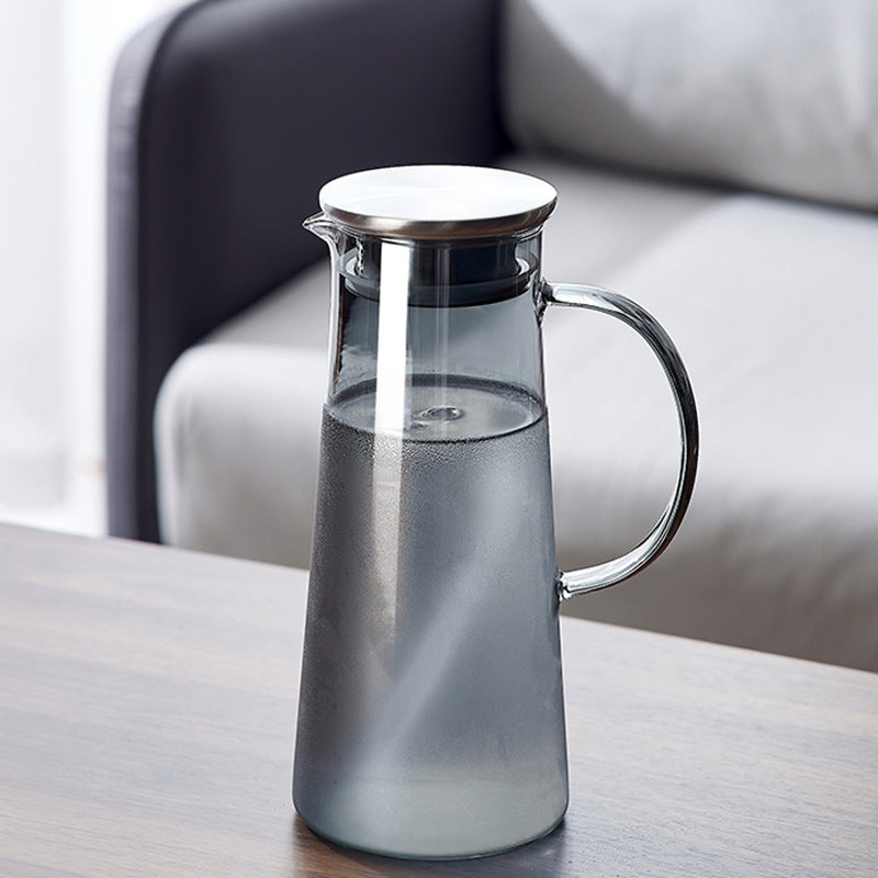 Ladies elegant glass jug with heat insulating lid Kalsten