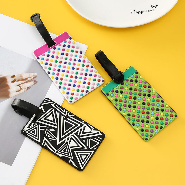 Unisex Luggage Tag with Modern Geometric Design Kalsten