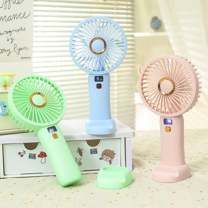 Women's Portable Hand Fan with Energy-Efficient USB Charging Function Kalsten