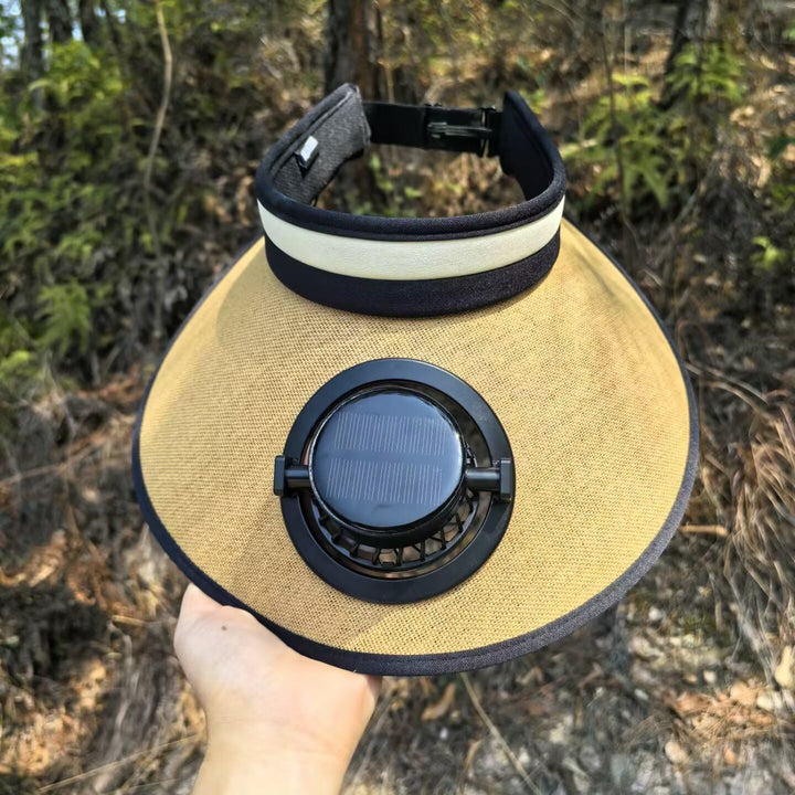 Sun protection visor with solar powered fan Kalsten