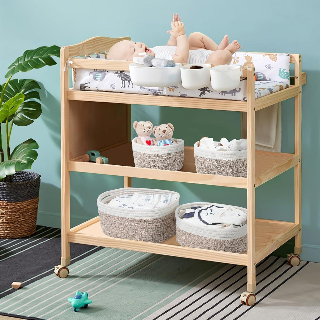 Women's storage basket made of natural cotton material Kalsten