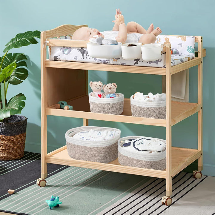 Women's storage basket made of natural cotton material Kalsten