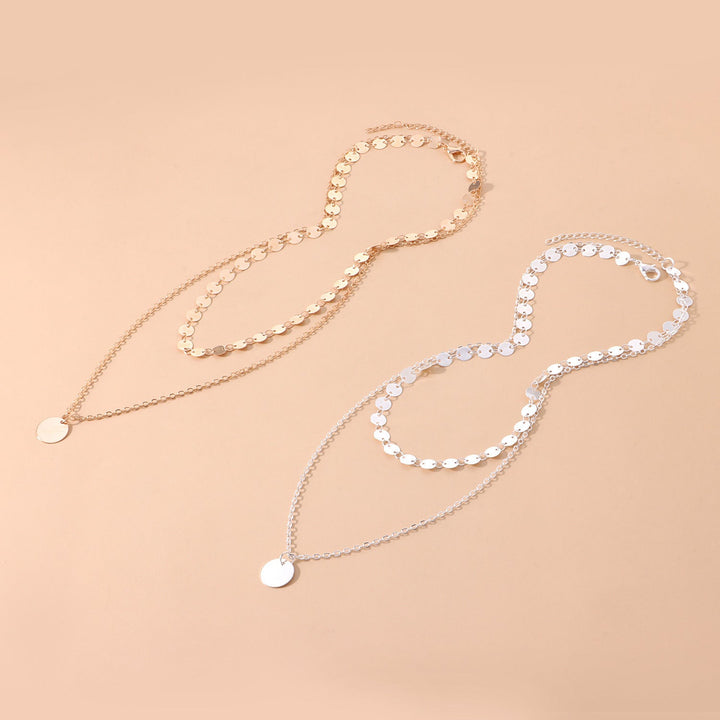 Layered Disc Chain Necklace Kalsten