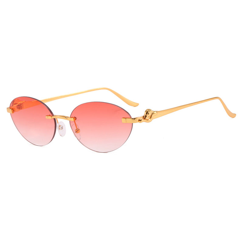 Women's round sunglasses with elegant, semi-transparent frame and fashionable details Kalsten