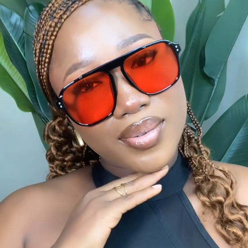 Ladies geometric sunglasses with polarized yellow lenses Kalsten