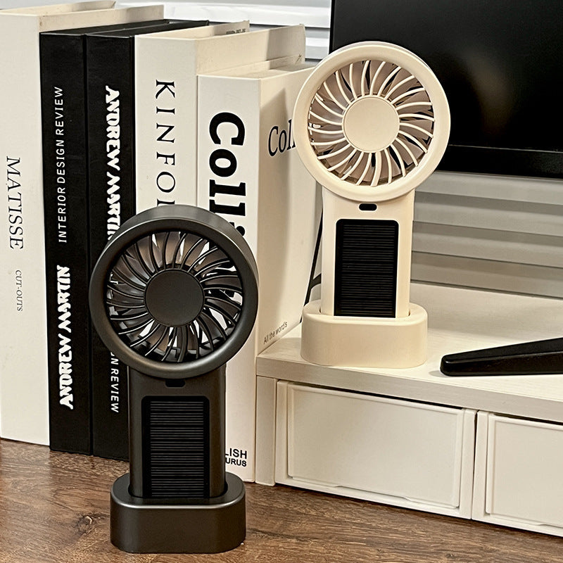 Unisex compact rechargeable table and hand fan with charging station Kalsten