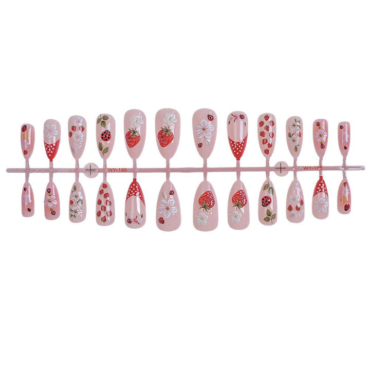 Whimsical Strawberry-Themed Press-On Nails Kalsten