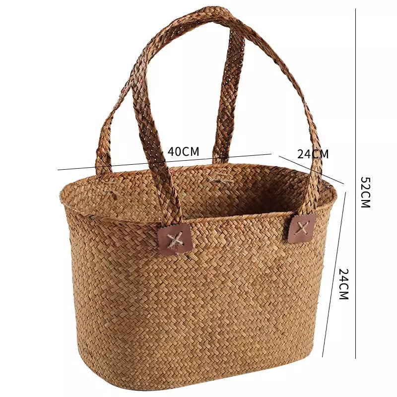 Handcrafted Woven Storage Tote Kalsten