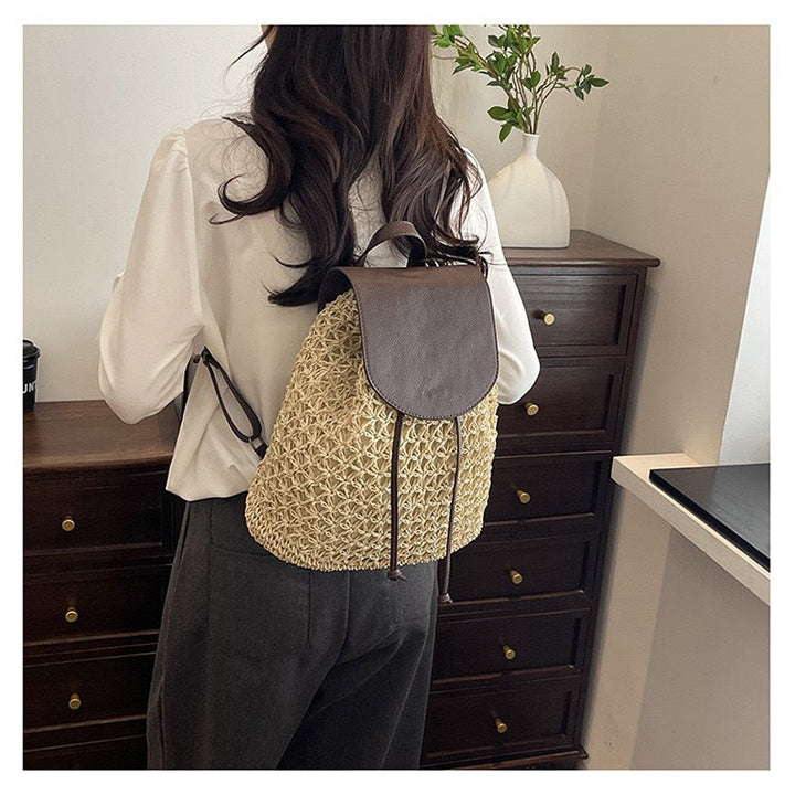 Handcrafted Backpack Made of Woven Natural Material Kalsten