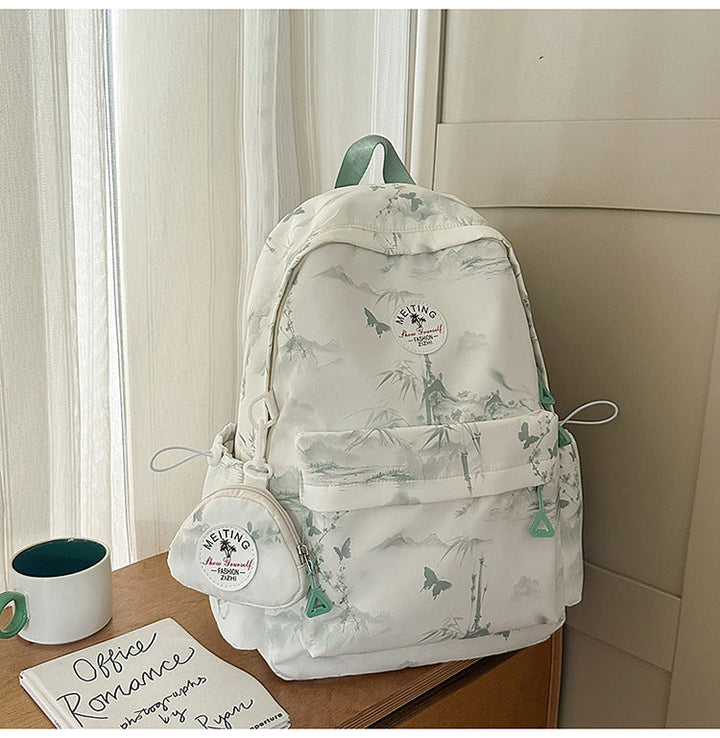 Artistic Floral Pattern School Backpack