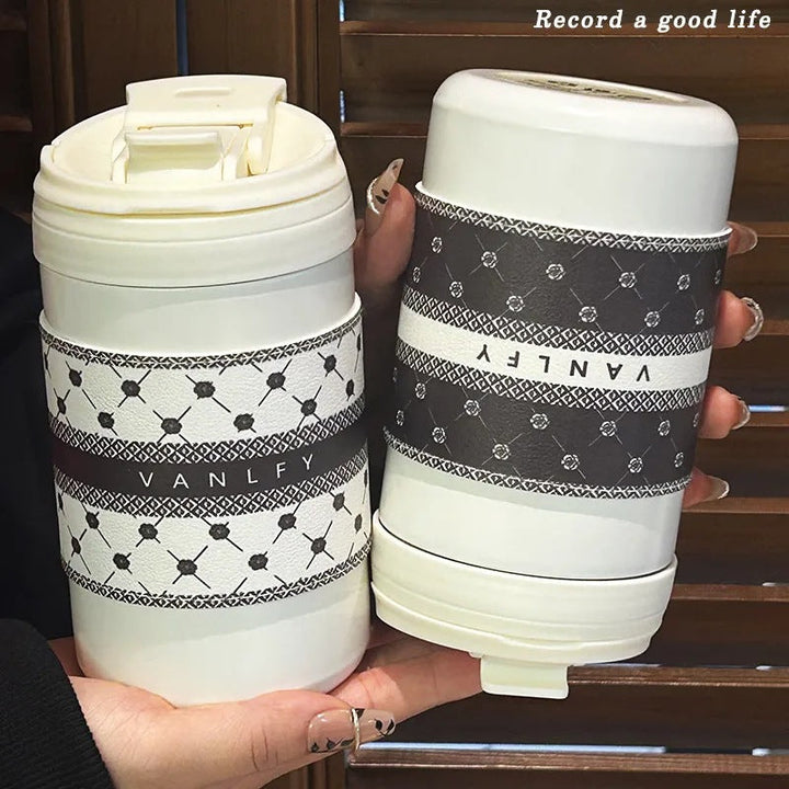 Women’s Insulated Drinking Cup with Practical One-Touch Closure Mechanism Kalsten