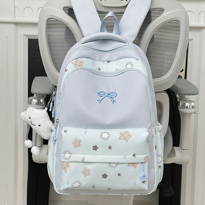 Cute Bunny-Themed Multi-Pocket School Backpack